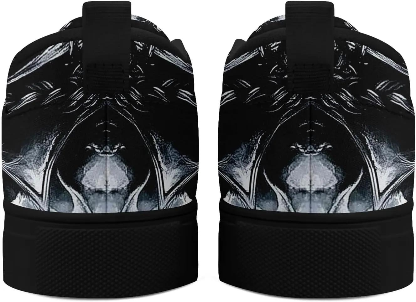Women's Gothic Skull Canvas Slip-On Flat Shoes Men's Low top Dark Art Rose Stylish Sneakers Comfort Fashion Streetwear