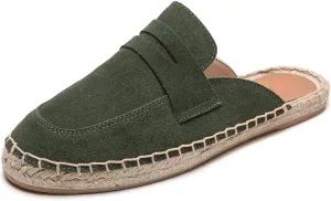 Women's Mule - Soft and Comfortable Women's Flat Mule Slippers, Non Slip Cowhide Flat Shoes, Suitable for Work, Vacation, Beach, Vacation, Shopping