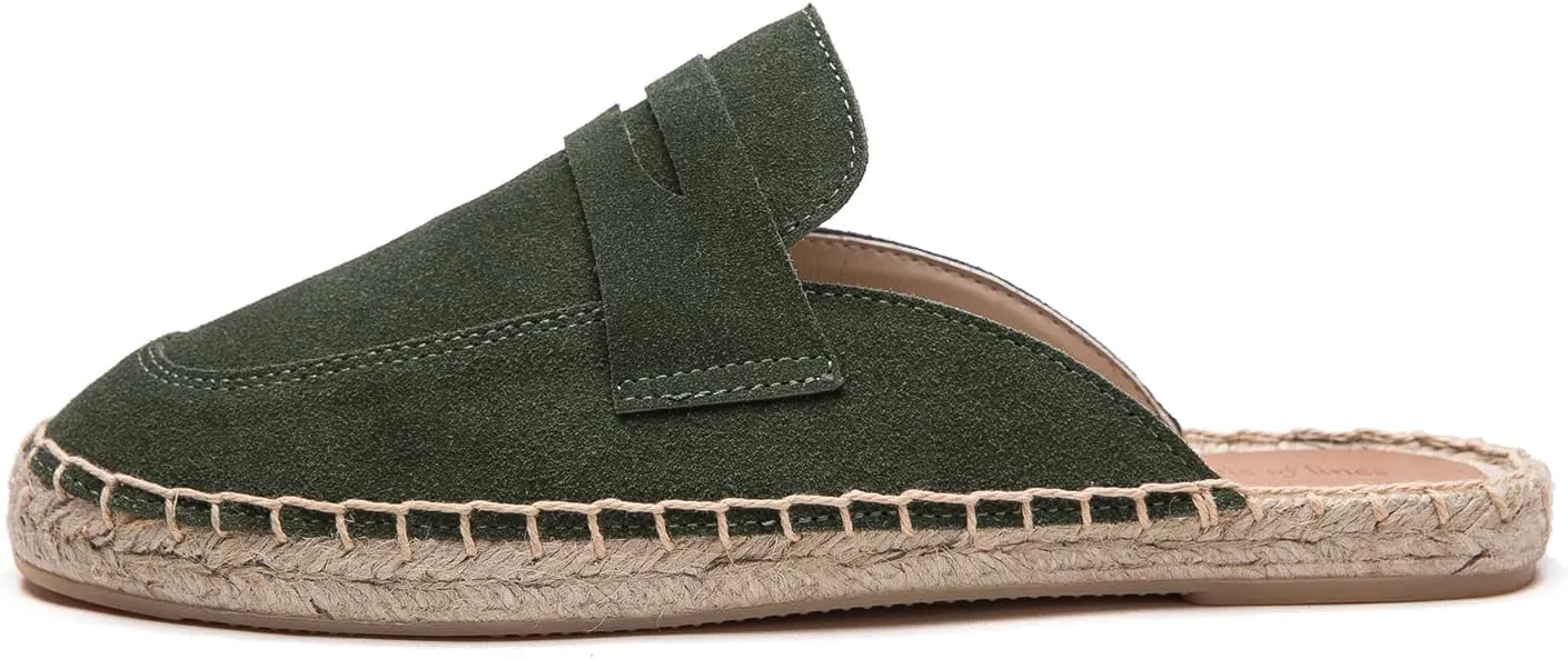 Women's Mule - Soft and Comfortable Women's Flat Mule Slippers, Non Slip Cowhide Flat Shoes, Suitable for Work, Vacation, Beach, Vacation, Shopping