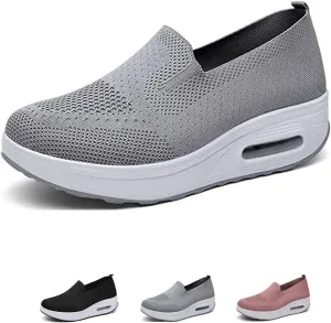 Women's Orthopedic Sneakers, 2023 New Air Cushion Non-Slip Walking Shoes, Breathable Mesh Platform Sneakers, Arch Support Orthopedic Stretch Shoes for Women