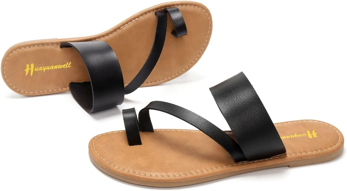 Women's Slide Sandals Slip On Flat Flip Flop Thong Casual Summer