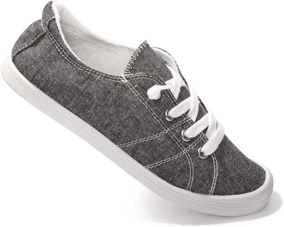 Women's Slip On Canvas Sneaker Low Top Casual Walking Shoes Classic Comfort Flat Fashion Sneakers