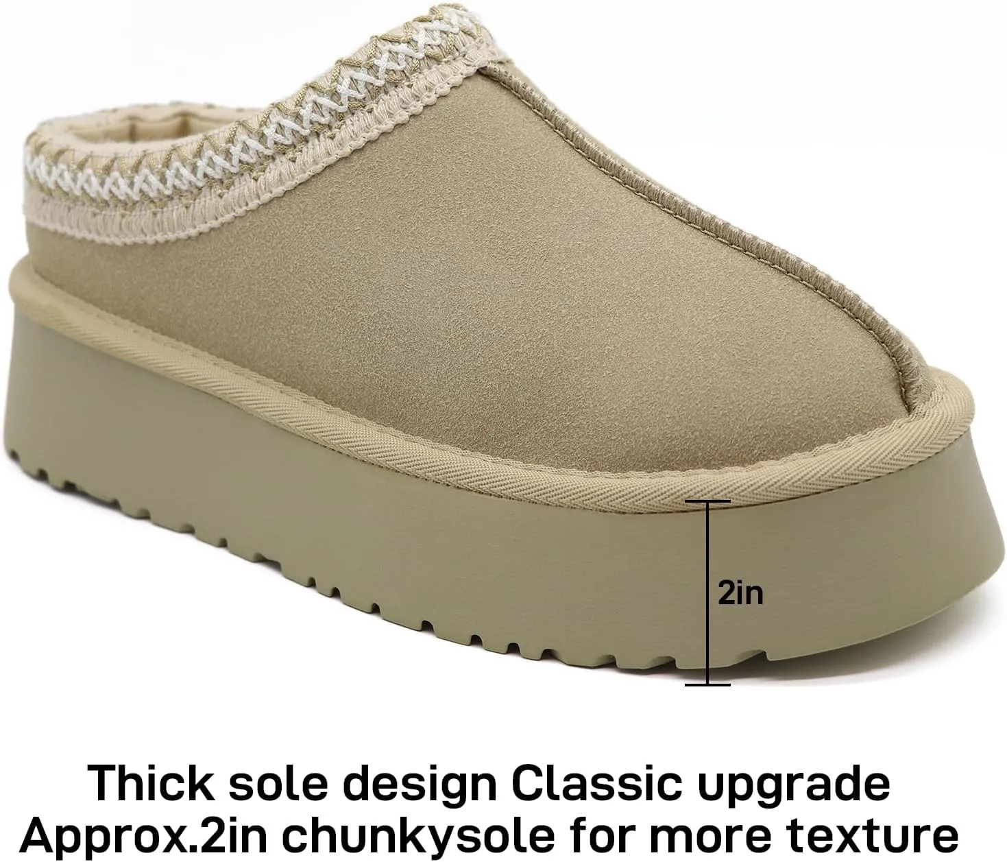 Women's Slippers Platform Mini Boots Short Ankle Boot Women Slippers Slip on Fur Fleece Lined Short Ankle Boot for Indoor Outdoor