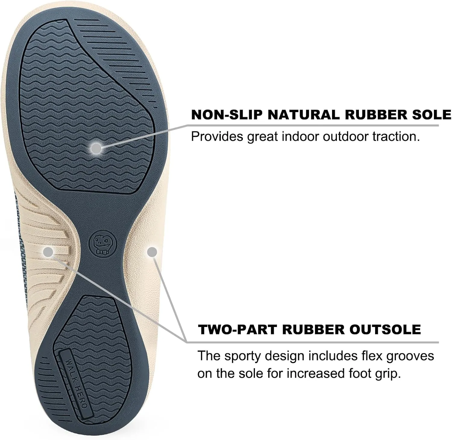 Womens Slippers with Arch Support, Walkhero House Orthopedic Slippers for Women with Suede Insole and Velvet Lining, Slip on Clog Indoor Outdoor House Shoes with Anti-Skid Rubber Sole