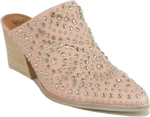 Women's Studded Mule Western Mule Stacked Block Heels Mules Comfort Pointed Toe Backless Slip on Slides Loafer Shoes