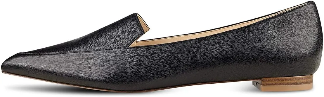 XYD Women Office Pointed Toe Loafer Flats Slip On Comfy Easy Walking Driving Dress Shoes for Casual Daily