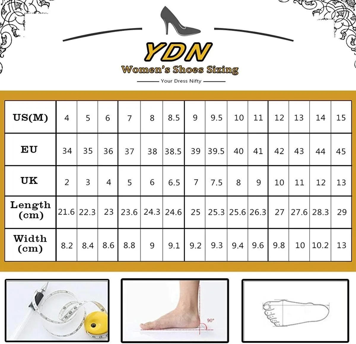 YDN Women Trendy Low Square Heel Slide Flat Sandals Closed Pointed Toe Slingback D'Orsay Slip On Comfort Walking Dress Pumps Size 4-15 US