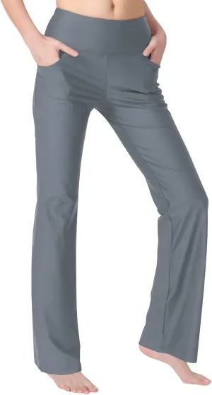 Zeronic Bootcut Yoga Pants for Women with Pockets High Waisted Workout Running Pants Tummy Control Long Bootleg Work Pants